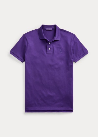 Ralph Lauren Custom Slim Fit Piqué Polo Herre Danmark (ESBWM2145)